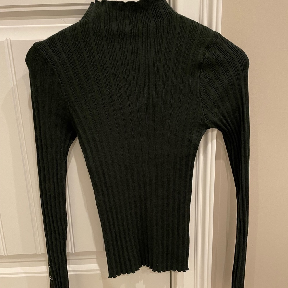 Dark Green Knit Sweater - Forever 21